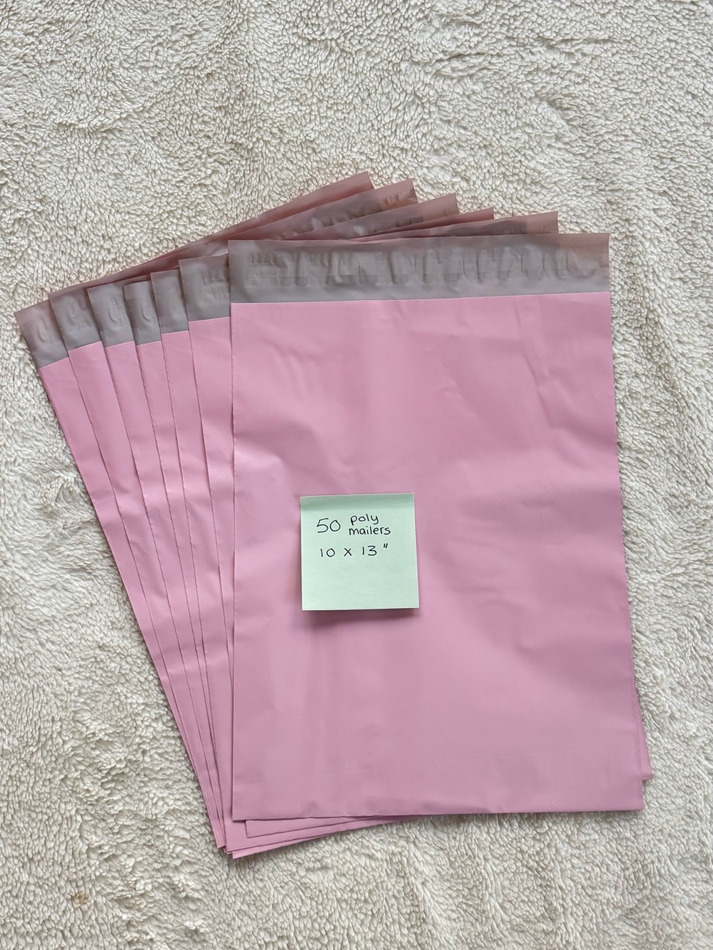 50 Rose Pink 10x13” Poly Mailers - Pack of 50